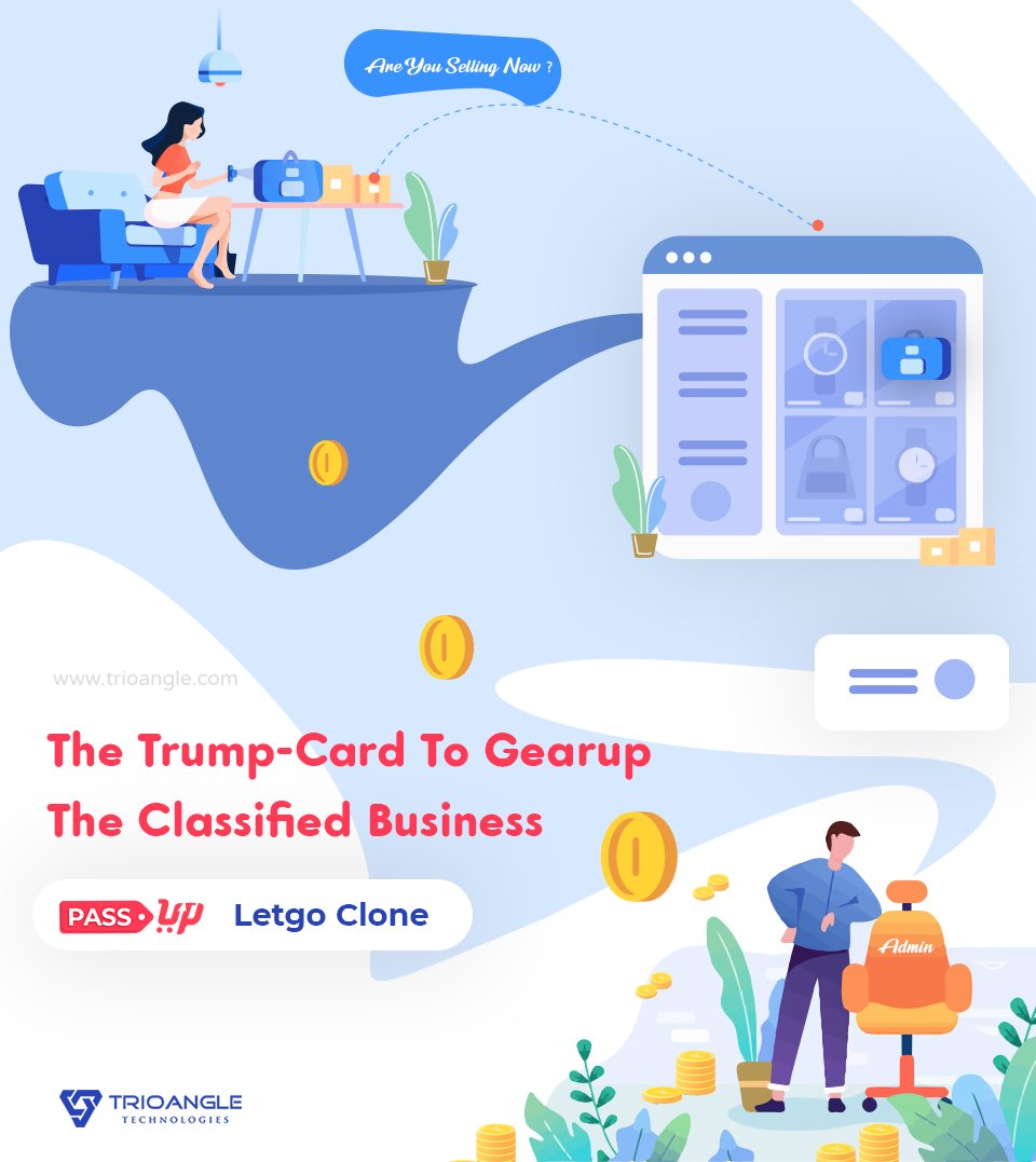 Trioangle's tweet photo. The outlandish way to gear-up an online classified business through Letgoclone script. Uplift your business by attaining technical support from Trioangle. #LetgoClone #LetgoClonescript #onlineclassifiedadscript #Carousellclone  https://t.co/fBSzNmrcAK https://t.co/yBsaBl6HPx