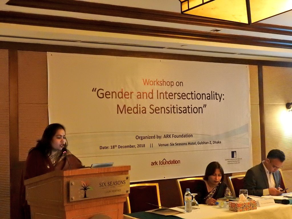 arkfoundation1's tweet image. Dr. Sayema Haque Bidisha at the media sensitisation event today said, &quot;Media can play role in preventing child marriage and early pregnancy that results dropout from education, ultimately hampers labour market.&quot;
@COMDISResearch @RinGsRPC @TalkingEvidence @RumanaHuque @SMAlamTahin