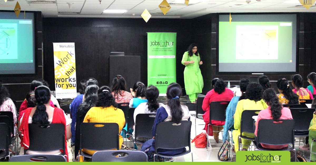 herkeyofficial_'s tweet photo. The #ReskillHerRoadshow2018  – Chennai, a second career woman’s guide to returning to work, was equipped with #Workshops, #Mentoring and opportunities to #Network.
To know how YOUR COMPANY can bring women #BackToWork , click HERE: https://t.co/FoeLAv8b9t
#ReskillHer #Chennai https://t.co/dRCZ2gigG9