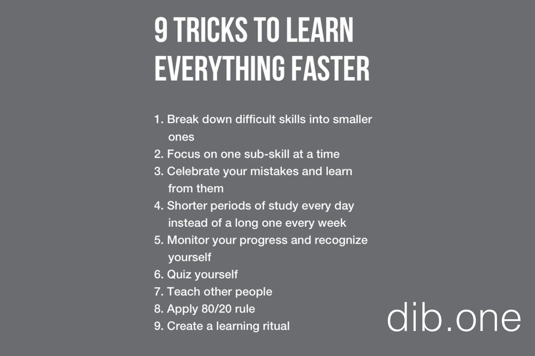 DIB_Community's tweet photo. Learn faster!
Share with you some tricks how to increase your own efficiency!
#dibone #dib #fintech #money #trading #investment #innovation #smartmoney https://t.co/nghI4Sx4Gs