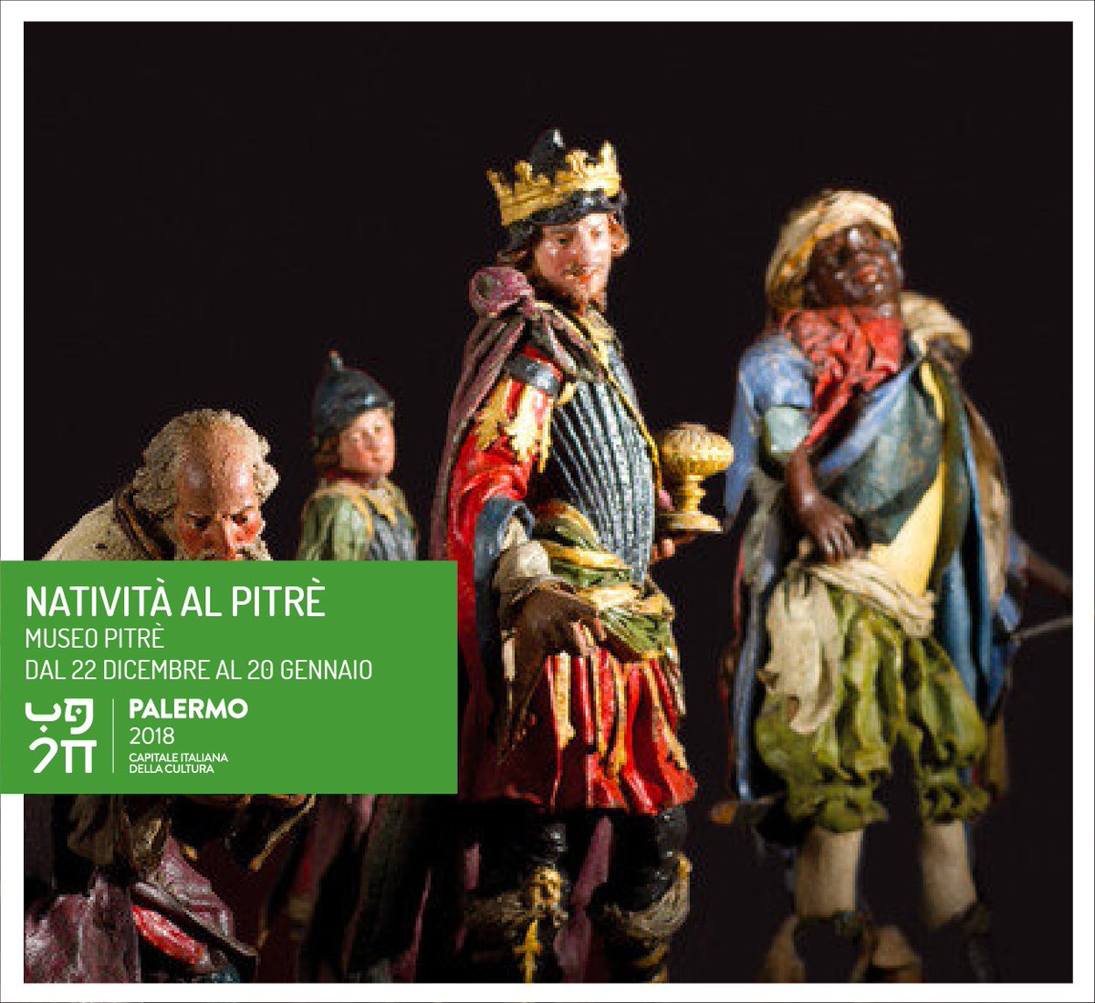 Dal 22 dicembre e fino al 20 gennaio, la #Natività va in scena in una #mostra allestita nella Cappella del Marvuglia all’interno del Museo Pitrè, con oltre cento #manufatti sul tema, inclusi i #presepi del mastro pasturaro Giovanni Matera.