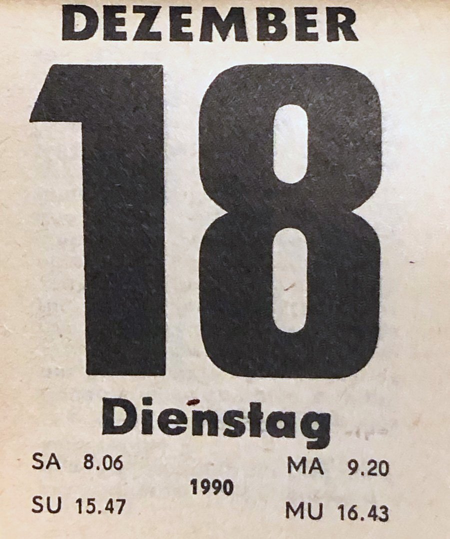 ddr_1990's tweet image. 18. Dezember 1990 #ddr1990
