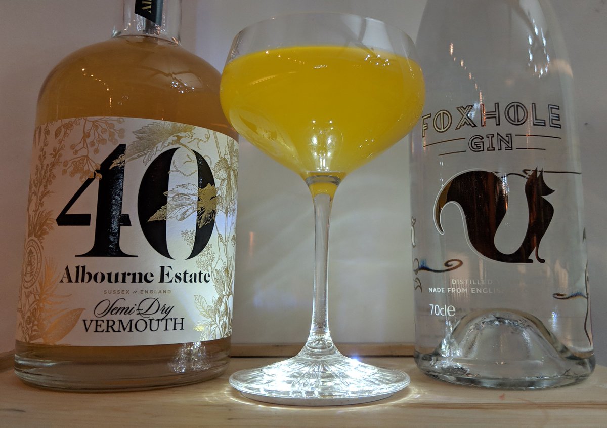 Albourneestate's tweet photo. No. 33 of #40ways to enjoy 40 Vermouth: The Bronx, an old school classic from James Halliday @SDCellars in Lindfield, with two parts Foxhole gin from @foxholespirits, two parts 40 Vermouth and a dash of freshly squeezed orange juice. Perfect for Christmas pre-drinks, says James. https://t.co/EeSol094hs