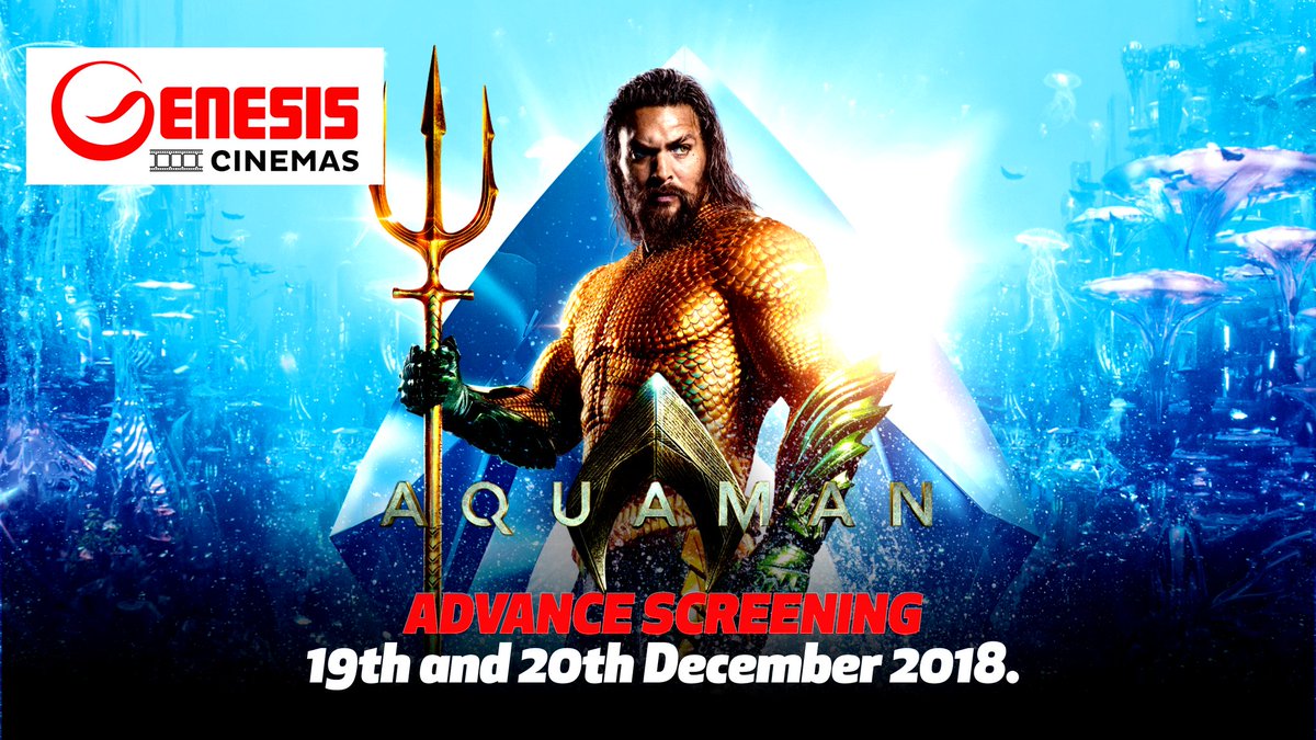 genesiscinemas's tweet photo. #AdvanvedScreening #AquaMan #19/20th Dec
#GenesisCinemasPalms #genesiscinemasmaryland #genesiscinemasWarri #genesiscinemasowerri #GenesiscinemasAsaba #GenesisExperience https://t.co/J5vYfgIJIg
