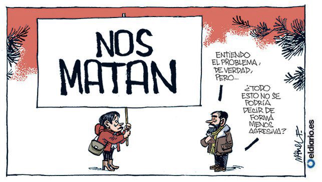 vmm7773's tweet photo. Nos matan ... pero las agresivas ... somos nosotras.

#LauraSomosTodas

Grande @ManelFontdevila https://t.co/AERNPHKeFw