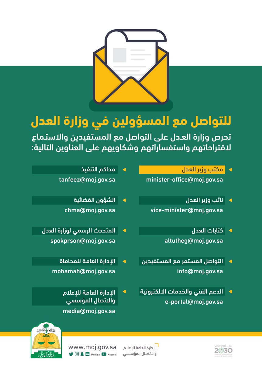 وزارة العدل Twitterren كيف تصلك الإجابة من حساب التواصل العدلي Mojcare