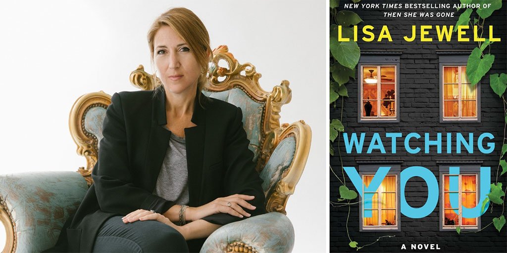 A portrait of Lisa Jewell alongside the cover of her book 'Watching You'