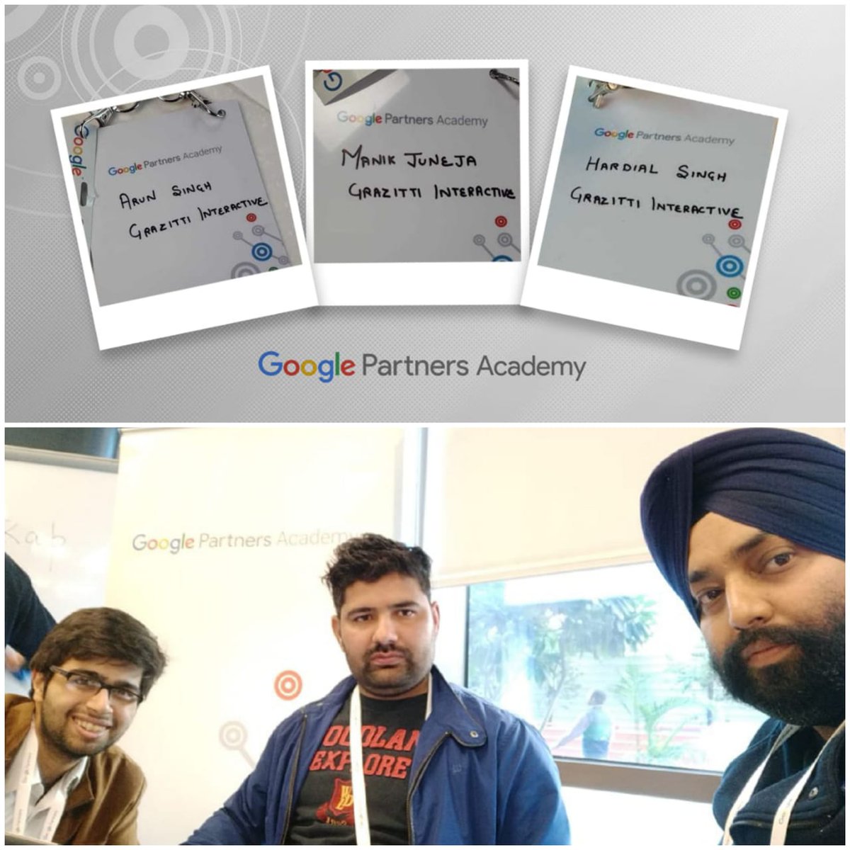 Grazitti's tweet photo. Our #digitalmarketing rockstars @HardialSingh84, @arunsinghdhiman, and @manik_juneja attended a #GoogleMasterclass in Gurugram! #ProductMasterclass https://t.co/OUt6KFtogQ