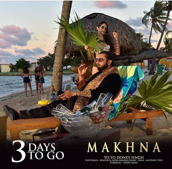 yoboySushain's tweet photo. Chilling at beach on #Makhna shoot. Only 3 days to go, releasing on 21st December.

#SinghstaMusic #Neha Kakkar #NidhiSunil #PinakiTDO #AlistairTDO #SeanTDO #T-Series #BobbySuri #RDM https://t.co/9s1u84jvfM