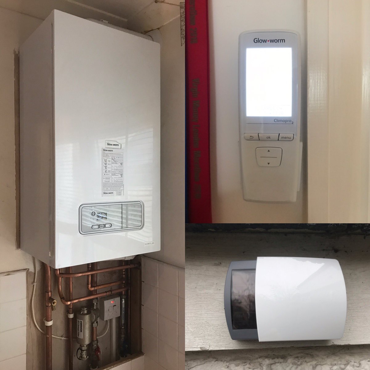 warmzonegroup's tweet photo. #week51 out with the old @vaillantuk being replaced by big sister the @glow_wormclub Ultimate3 complete with #boilerplus compliant Climapro2 & RF #weathercomp #clubenergy #heatingshoreham #shorehamheating #energyefficient #costsaving #reliable #merrychristmas #lastoneof2018 ๐
๐ป https://t.co/WzjOUvjSnw