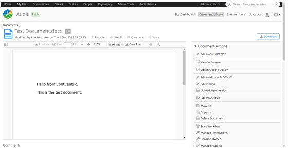 ContCentric's tweet photo. Edit Documents Online (ONLYOFFICE Integration)
https://t.co/zgkrXvJFW4
#ECM #BPM #DMS #Digitize #alfrescodev https://t.co/aEDJOVQotJ