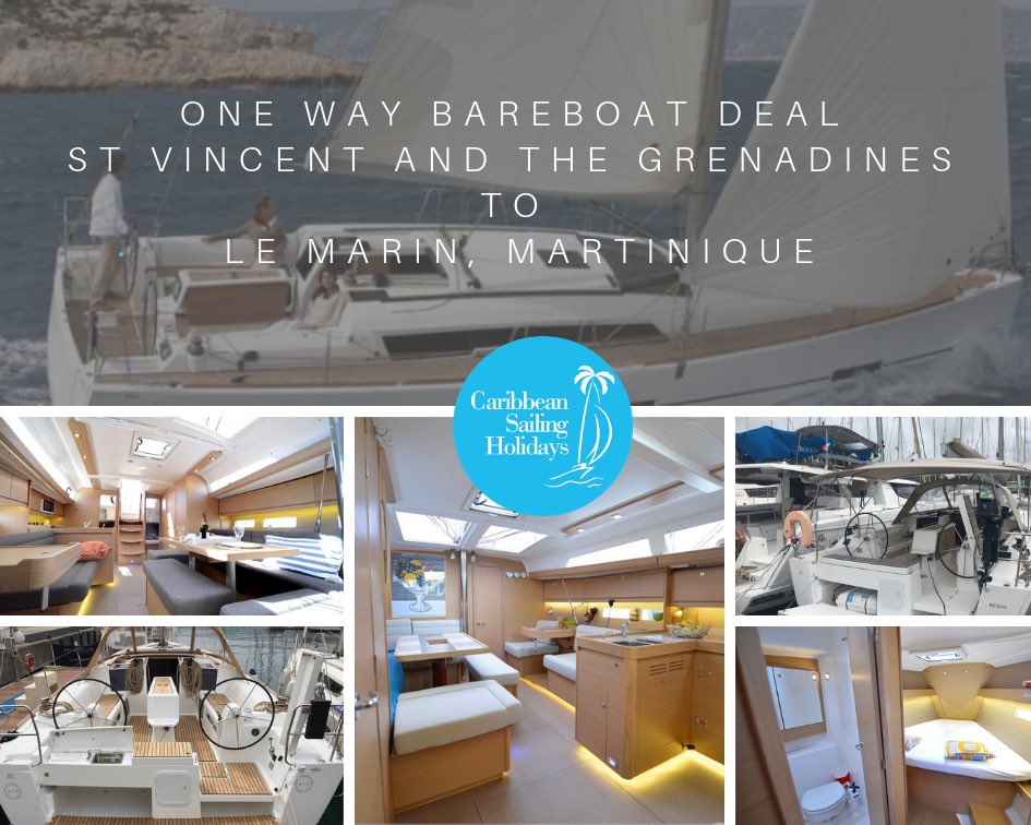 40% off - One way bareboat charter £2,100 GBP (plus cleaning and damage deposit). 8 days / 7 nights. 
On board this fabulous 2018 Dufour 412 Grand Large. #oneway #bareboat #stvincentandthegrenadines #martinique #2019holiday #sailing #yachtcharter #caribbean