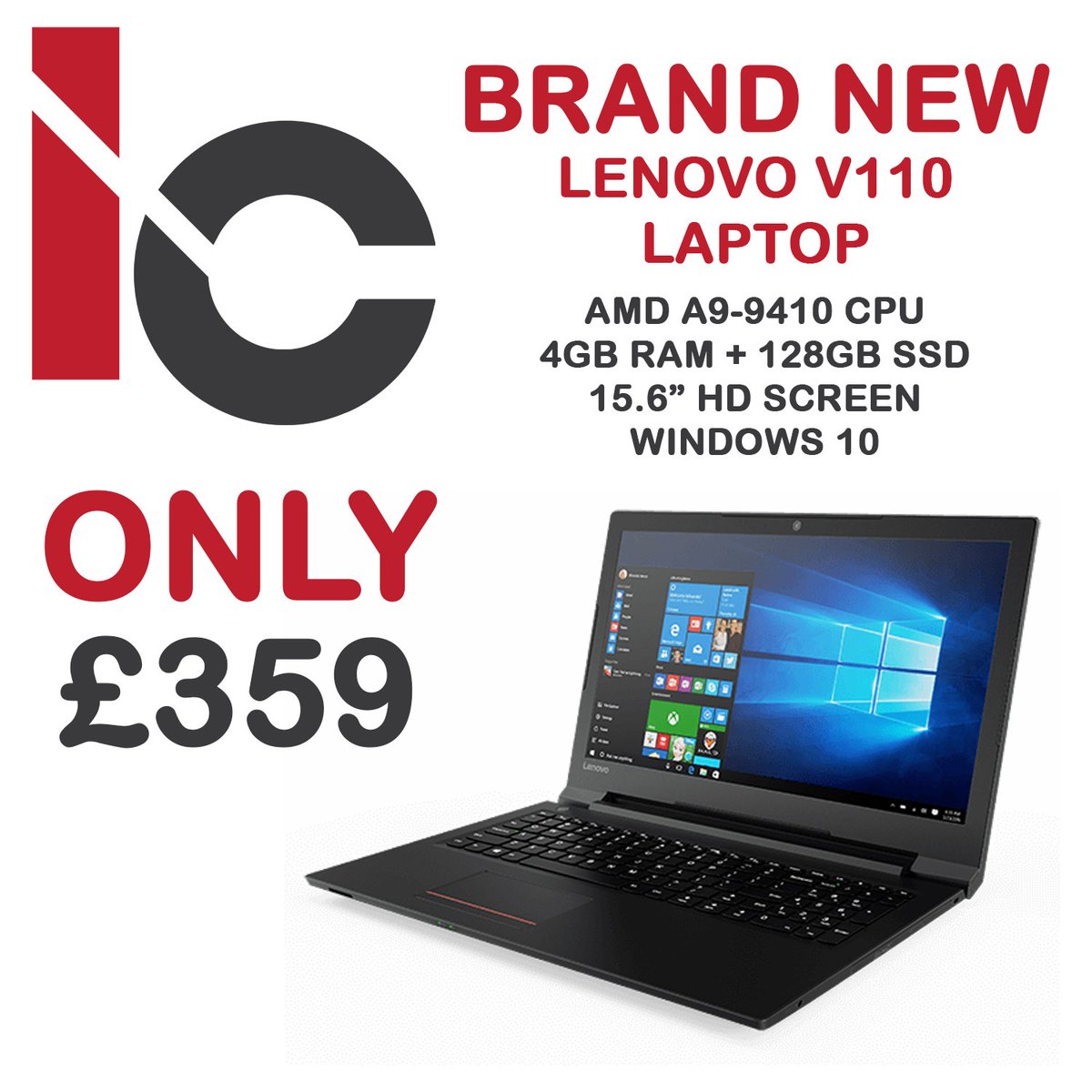 iconnewport's tweet image. Not long now until the order cut off for these amazing deals - Lenovo V110 Laptop, a great option for home or the office for only £359. #shoplocalnewport #shoplocalwales #iconcomputing #christmasshoping