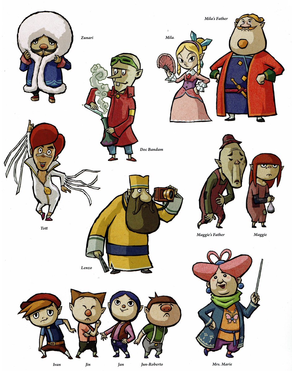 The Legend of Zelda: The Wind Waker - character artwork. 