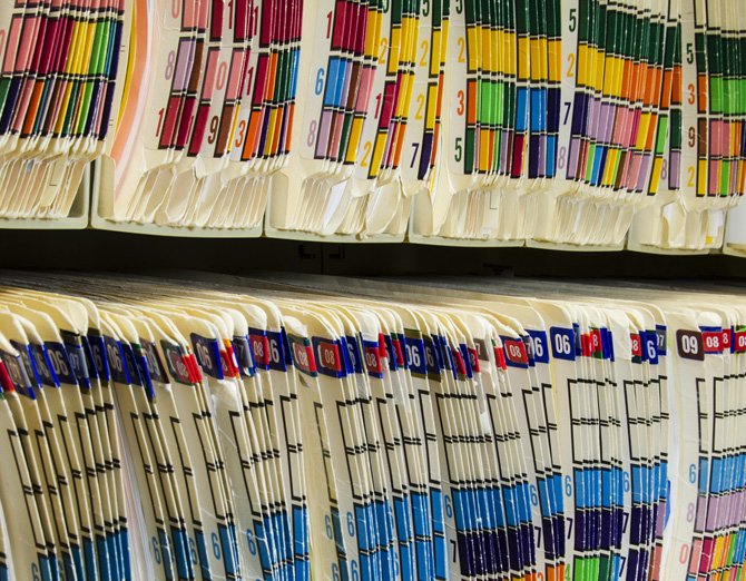 We store clients' documents as individual files on shelves or inside archive boxes, all with high-visibility access. Each item is barcoded and multi-point scanning allows clients to quickly ascertain their location and status. Access to documents online is available 24/7