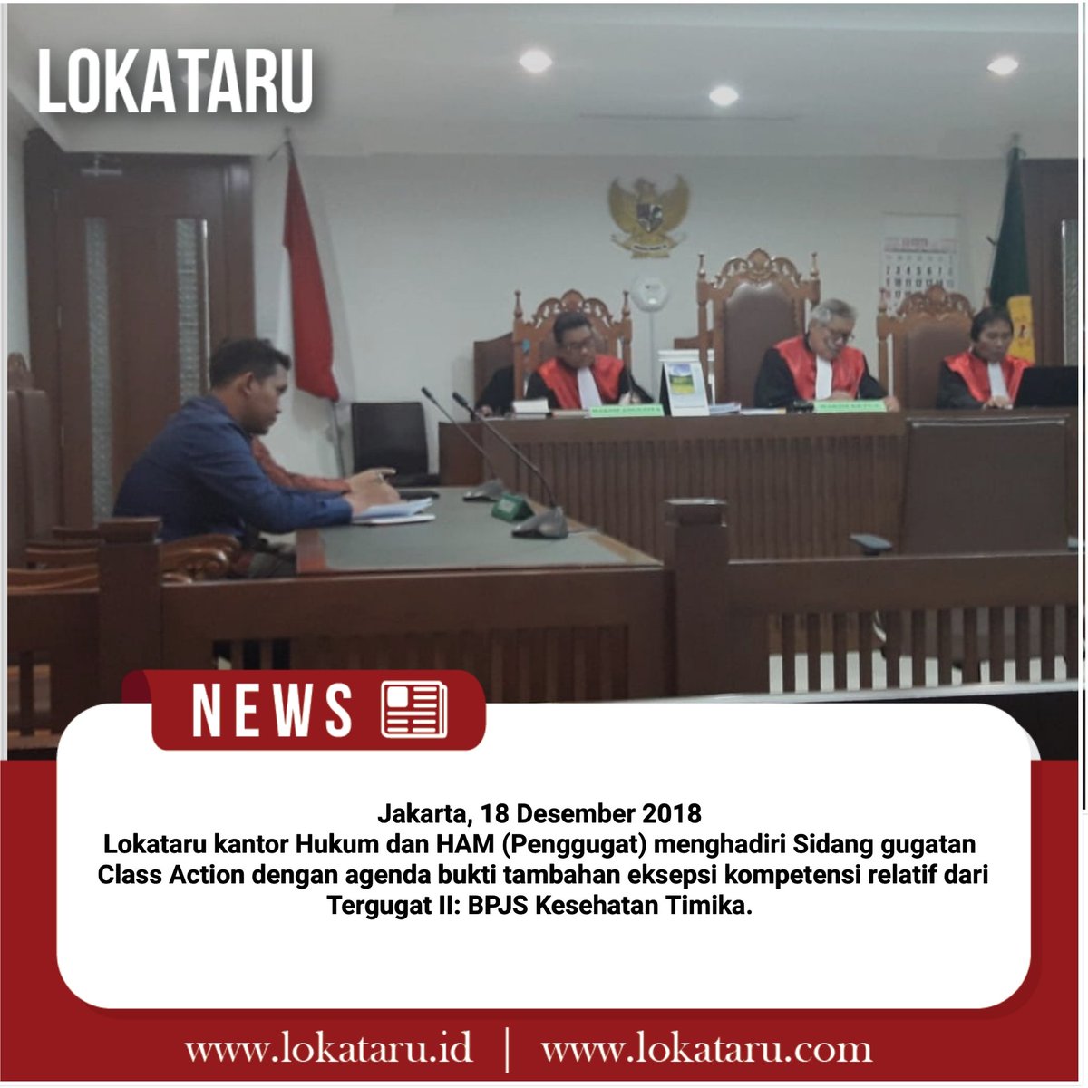 lokataru_id's tweet photo. Lokataru kantor Hukum dan HAM (Penggugat) menghadiri Sidang gugatan Class Action dengan agenda bukti tambahan eksepsi kompetensi relatif dari Tergugat II: BPJS Kesehatan Timika. 
#BPJS #KESEHATAN #penonaktifan #ptfreeport #gugatan #classaction #BuruhFreeportMenggugat #lokataru https://t.co/PNI7SiV4lp