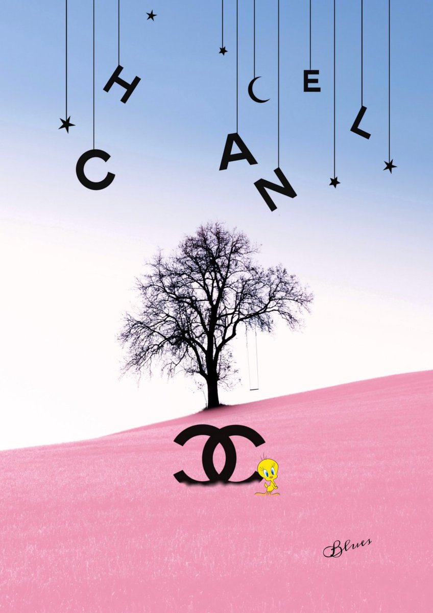 Funcy Art シャネル ワーナー ブラザーズによるアニメキャラクター その愛くるしいキャラで人気 トゥイティーとシャネルのローマ字をポップでキュートなアートに トゥイティー アニメ キャラクター 大人可愛い パロディ アート ポスター