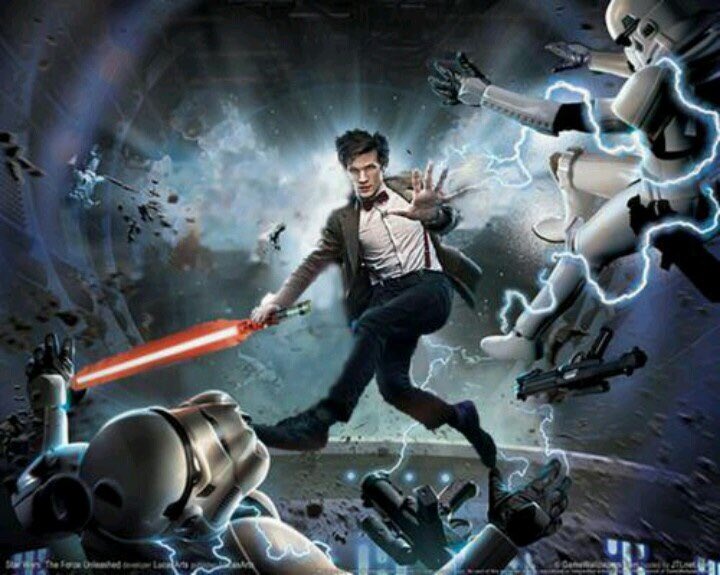 Doctor who socially awkward. R2-dalek2. звездный путь доктор кто. карен гиллан. арт кроссовер звездные войны доктор кто.