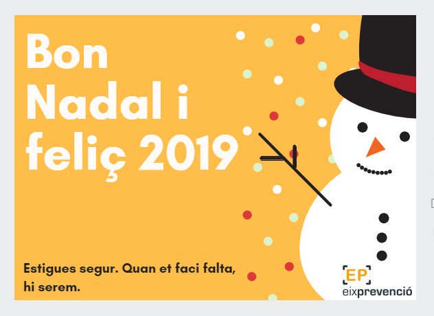 l'Equip d'Eix Prevenció et vol desitjar....