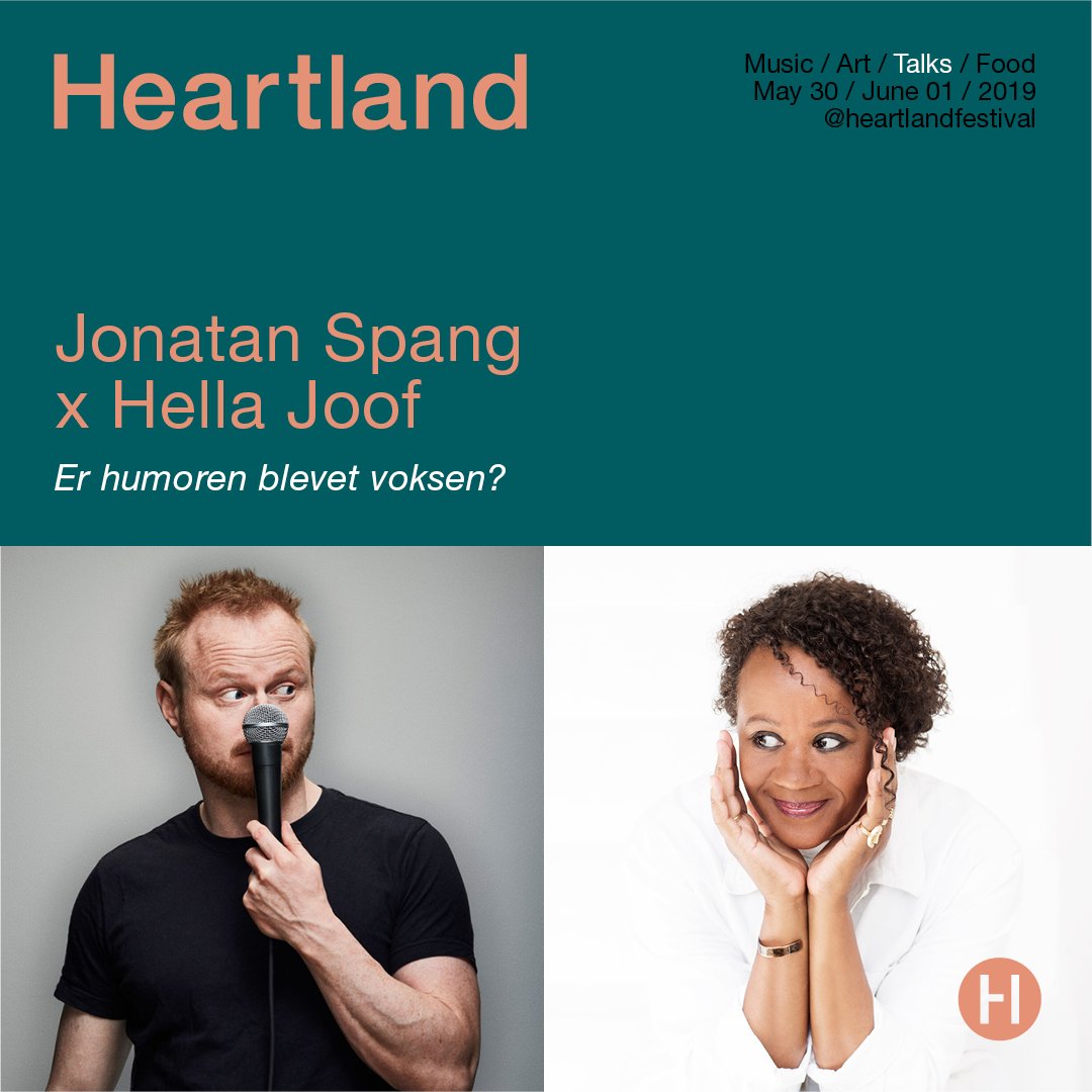 heartlanddk's tweet photo. New names added to our 2019 TALKS-program! @jonatanspang x Hella Joof, Ahmed Akkari, and @jangrarup. https://t.co/MHW1hUZOoV