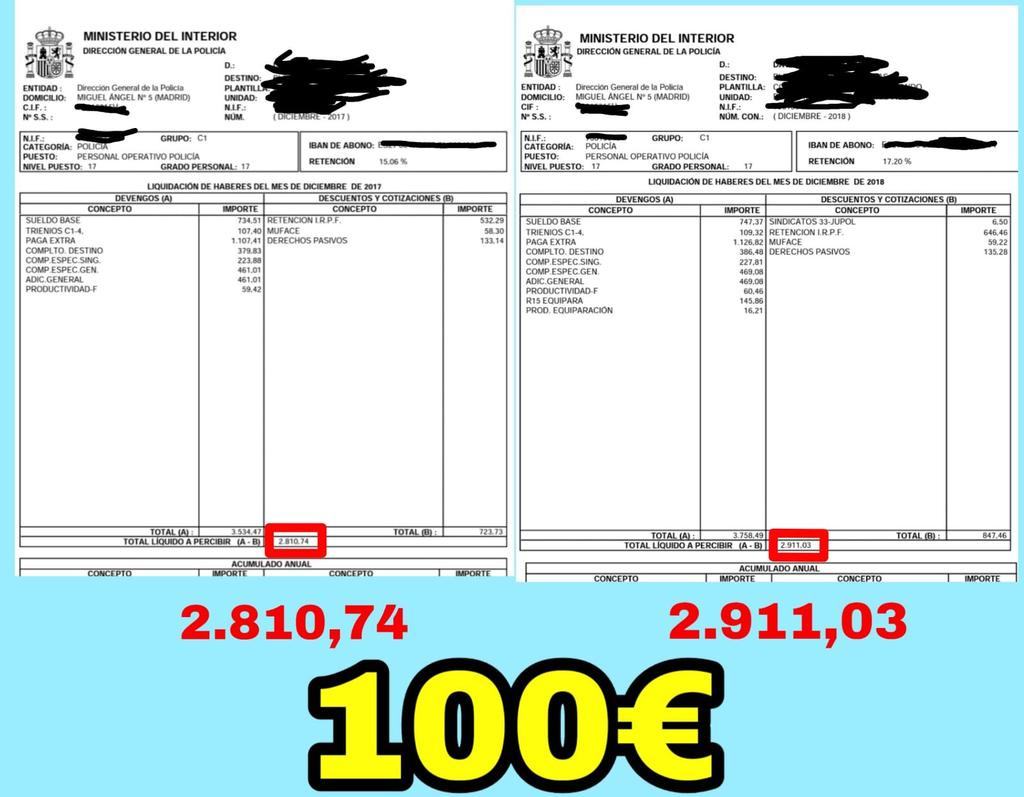 jusapoljaen's tweet photo. 📌 Estas Nóminas es un Ejemplo más de la #FalsaEquiparacion Firmada por los #UnidosXlaTraicion

⚠️ Y este 2018, es el Año que más subida iba haber según el lamentable Acuerdo.

➡️ Todavía hay Solución...

Únete a :
✅ @JupolNacional
✅ @jucilnacional

#EquiparacionYa de @jusapol https://t.co/6UZZxK2xzP
