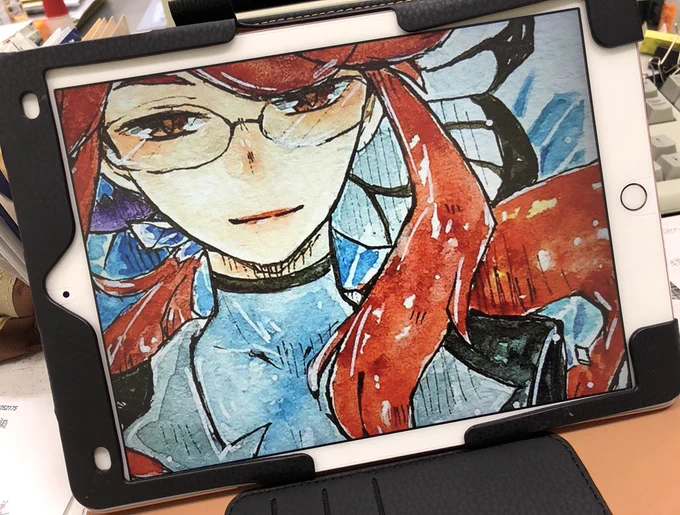 たまに自分のイラストでトリミングして遊んだりするんだけど、このiPad画面いっぱいカンナさんっていいと思いません? 