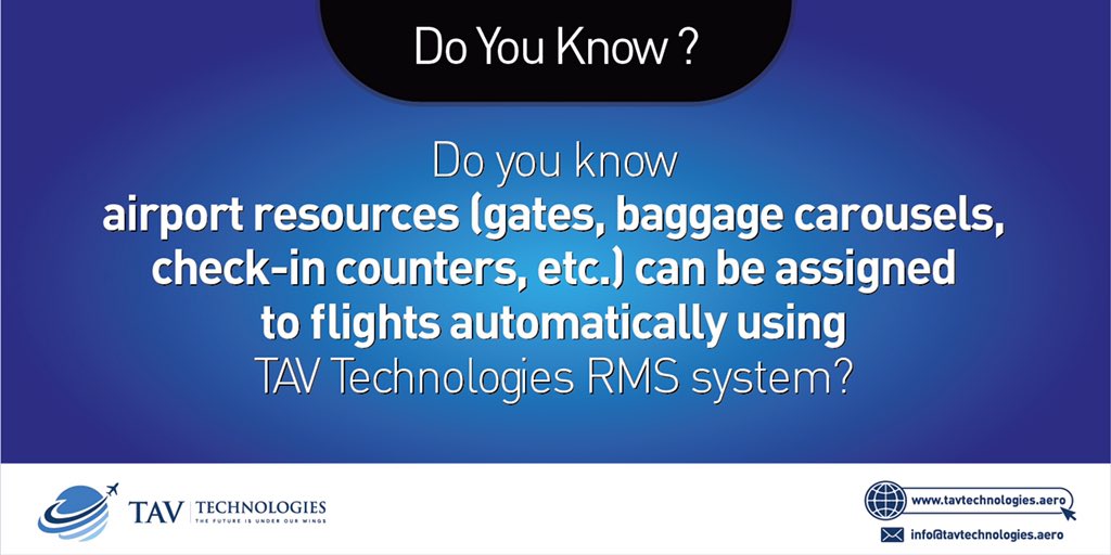 TAVTechnologies's tweet photo. Biliyor muydunuz? / Do you know? https://t.co/S2wUOIo2DR #TAVTechnologies #RMSsistemi #RMSsystem #ResourceManagementSystem #AtaturkAirport #AtaturkHavalimani #İstanbul #Airport #Technology #Aviationworld #Aviationlovers #Technologylovers #Worldoftechnology #Technologyworld #tech https://t.co/blchdCLltk