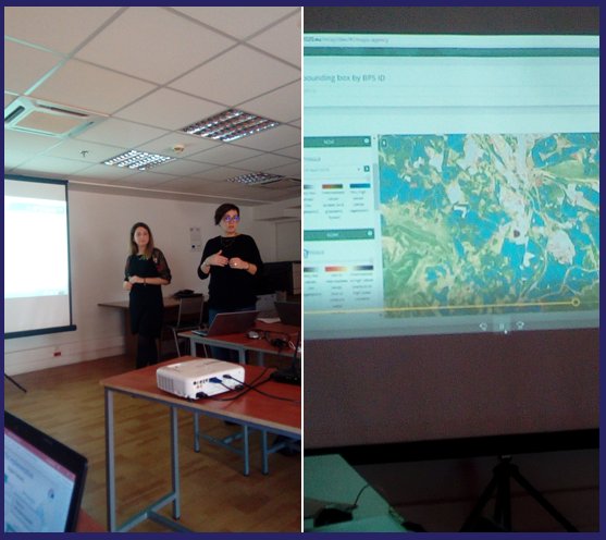Time for the RECAP platform presentation... 
Machi Simeonidou &amp; Ifigeneia Tsioutsia (DRAXIS ENVIRONMENTAL SA) taking the floor… 
#RECAP #remote_sensing #agricultural_sector #environment #CAP #new_CAP #CAP_simplification #paying_agencies #agricultural_consultants #CwRS
