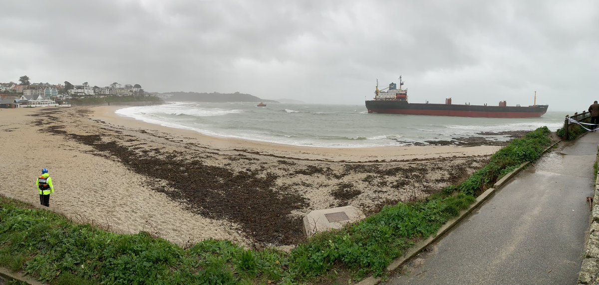 nickchick92a's tweet photo. #falmouth #gvlly beach has a new visitor. A #russianship has come for a coffee with Grossy!!! 😂 https://t.co/dBnWd4JRfA