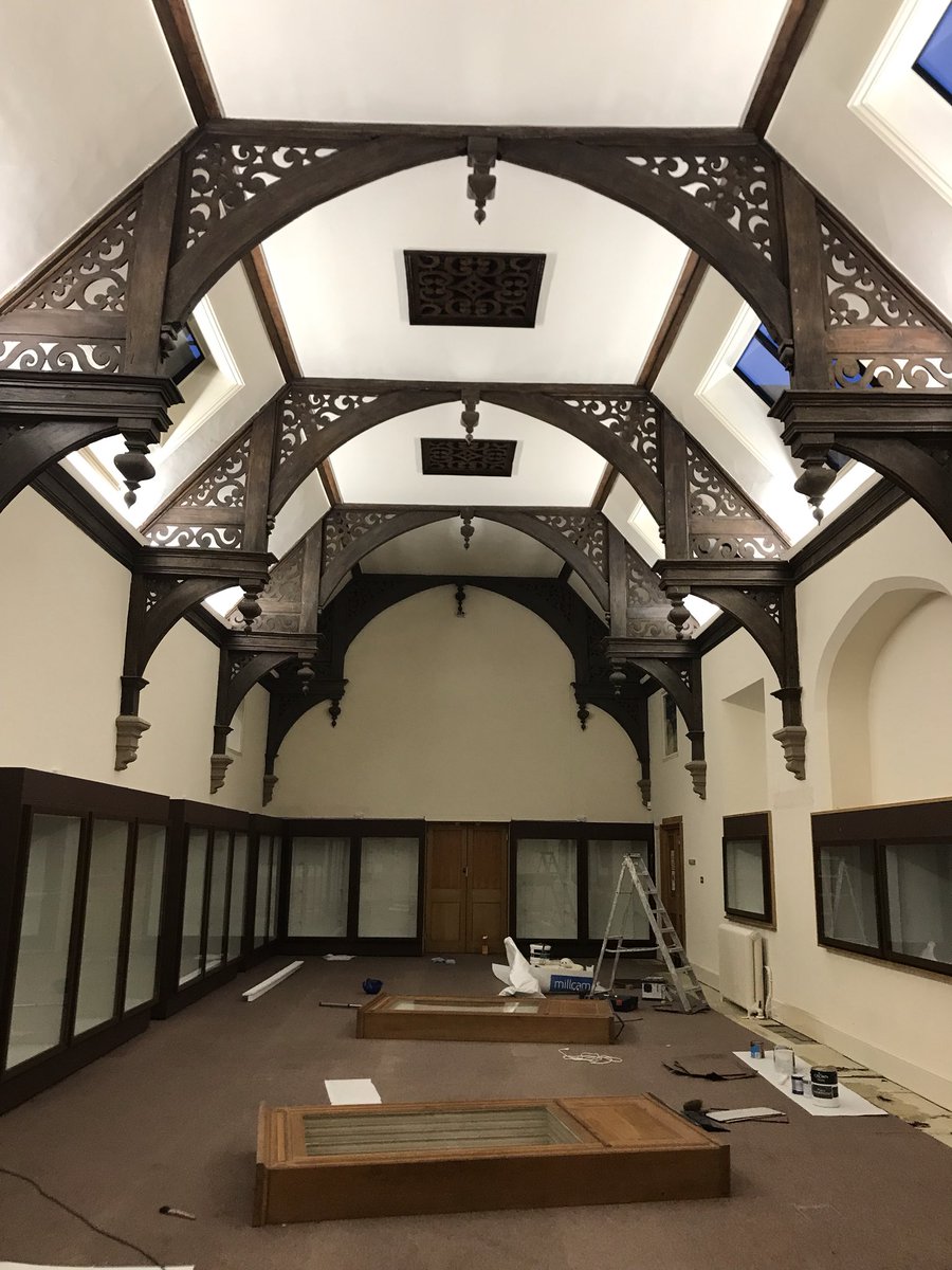 WhippleMuseum's tweet photo. New skylights and lighting are in and our historic roof has been refreshed and repaired. Next stage of the project in the New Year! https://t.co/vKryJr8ase