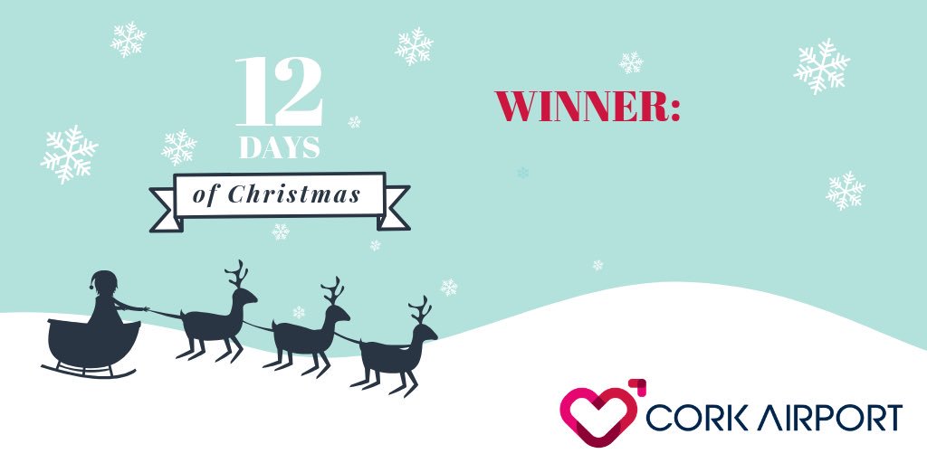 Congratulations to @CorkKitty, you are the winner of yesterday’s #12DaysOfChristmas giveaway. Catherine has won a pair of return flights from <a href="/CorkAirport/">Cork Airport</a> to Faro with <a href="/Ryanair/">Ryanair</a>. 🎄✈️🎅🏻