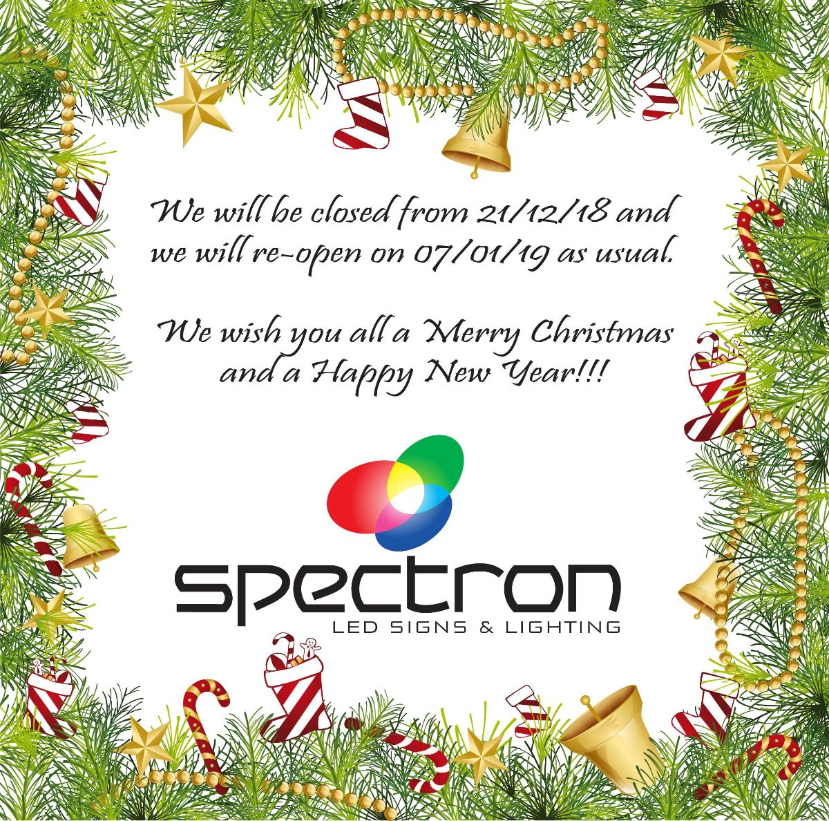 SpectronLED's tweet image. Spectron Newsletter - Christmas Closure - mailchi.mp/b92c6faa2c31/s…