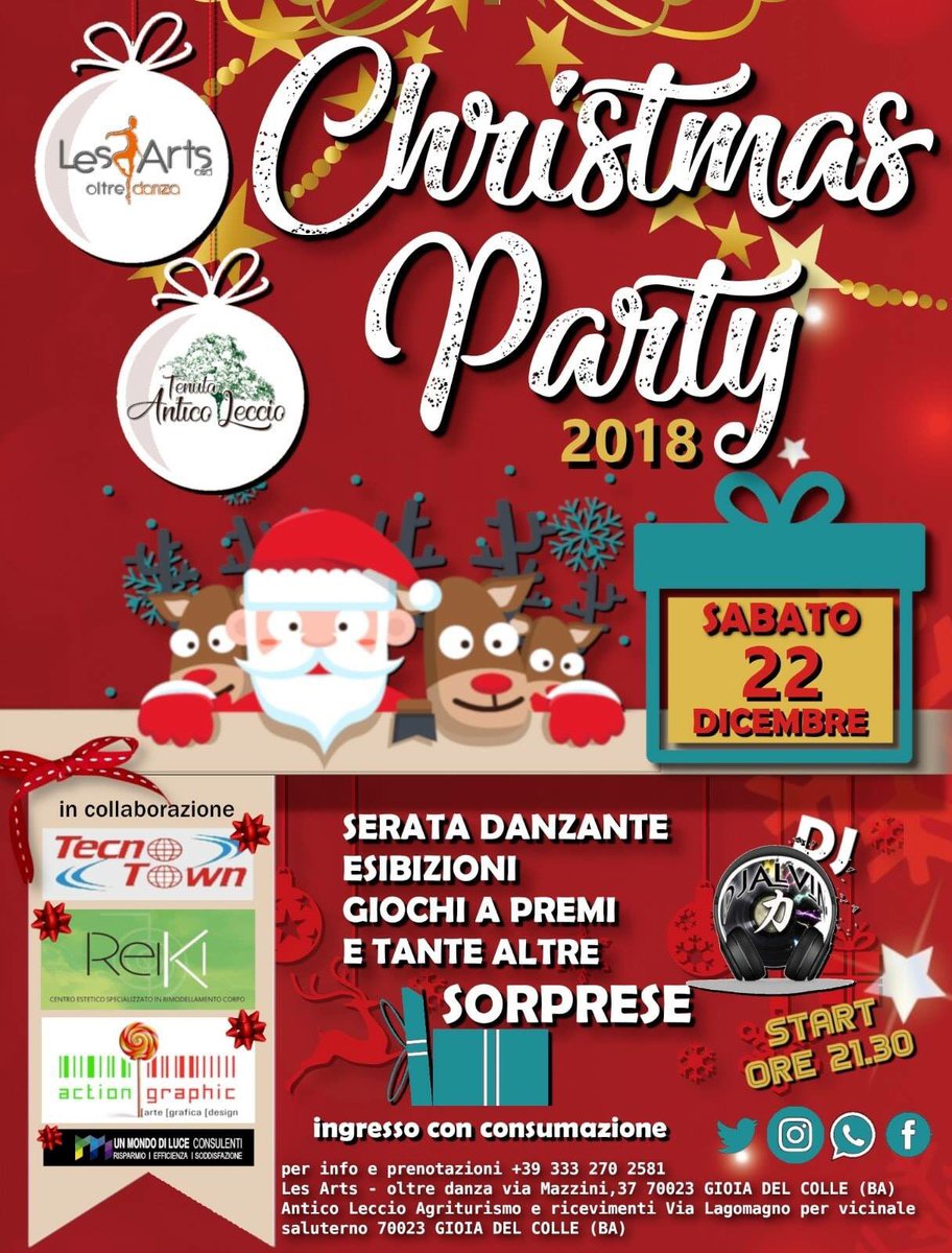 LesDanza's tweet photo. #CHRISTMASPARTY 2018🎅🎅22 DICEMBRE #LESARTS presso #ANTICOLECCIO Si sa...le feste di Natale si passano in famiglia..
Cosa aspettate?? unitevi alla nostra grande pazza famiglia. vi aspetta tanto #ballo, una mega buona #musica con dj ALVIN
PRENOTAZIONE OBBLIGATORIA
INFO 3332702581 https://t.co/02vBCnn98Z