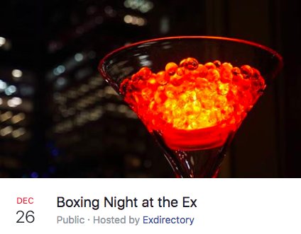 Get it in your calendar! Boxing Night at the Ex. The stand-out event in our #Christmas calendar.