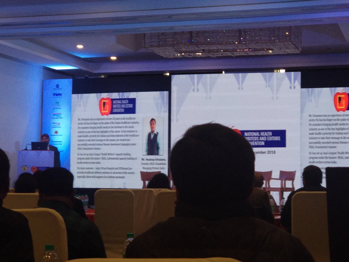 akhileshPRO's tweet photo. Attending 6th 'National health writers and Editors convention' in Delhi. Thanks to @healfoundation1 for organizing such a great event. https://t.co/1KpbzWn0Qr