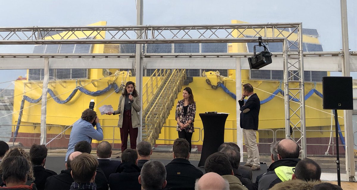 BluesignEvents's tweet photo. Inauguration de la plateforme #Wavegem par les marraines Margaux et Gaëlle @gepstechno #inaugurationday #emr #bluegrowth https://t.co/5kmedMapAg
