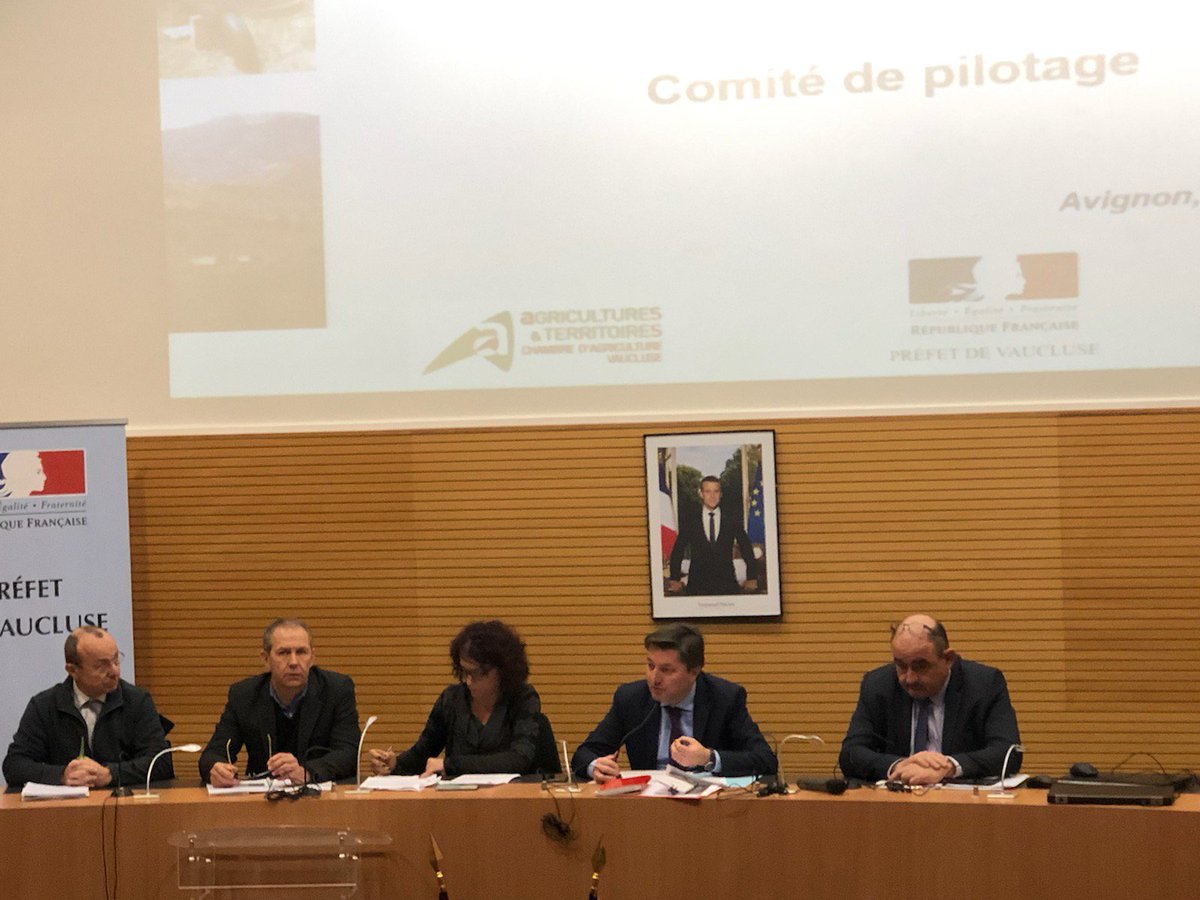 En direct de la réunion en Préfecture pour le projet de gestion de l'eau en Nord Vaucluse. Tous les acteurs sont mobilisés !