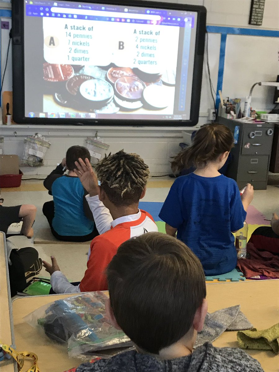 MrsByrdlet's tweet photo. My #BelAireBees at #TCSpublic play a little would you rather. No wrong answers, but whatever you say, you have to back it up with #math! What would YOU rather? @BelAire_Bees @TCSPublic https://t.co/ocdYrAxznC