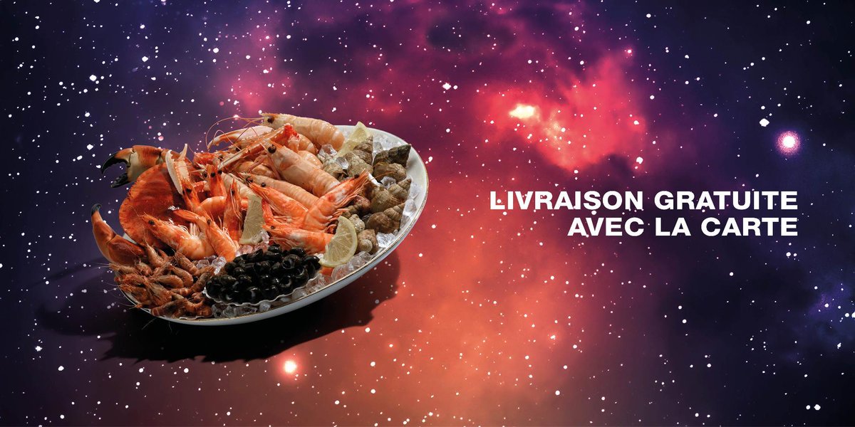 Monoprix's tweet photo. [NOËL SORT LE GRAND J’VEUX] La livraison de plateaux de fruits de mer est gratuite jusqu’au 31 décembre avec #LaCarte ! Pour avoir moins de bulot pendant les fêtes 😉 https://t.co/xkWQ6L3clJ #MonoprixNoel2018 https://t.co/SaWfgPeEVx