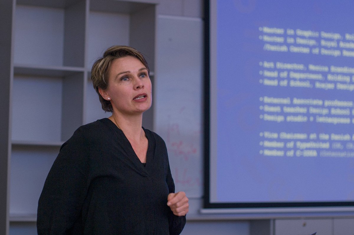 GrafickyDesign1's tweet photo. Few more pictures from the last week’s intensive workshop: @hansenrikke’s public lecture. https://t.co/F2qAtPi96F