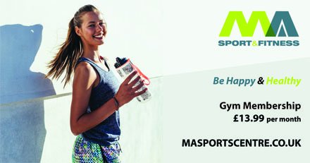 Be happy &amp; healthy in 2019. Join us at Merchants Academy Sports Centre Bristol. Gym Membership £13.99 per month. masportscentre.co.uk