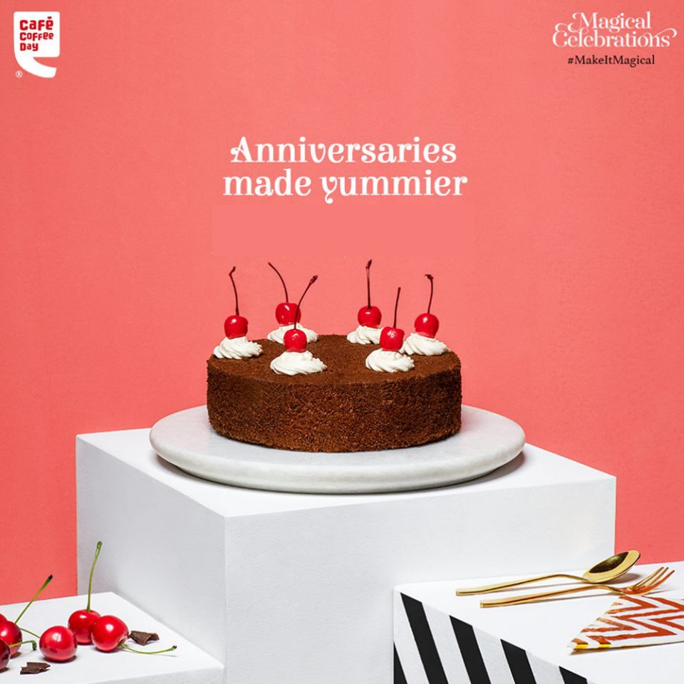 CCDMalaysia's tweet photo. To yet another year of pure magic!
#MakeItMagical with celebratory cakes from CafΓ© Coffee Day!
#MagicalCelebrations #CCDMy #KualaLumpur #NuSentral #PearlPoint #Cakes https://t.co/fECGQ9nWPQ
