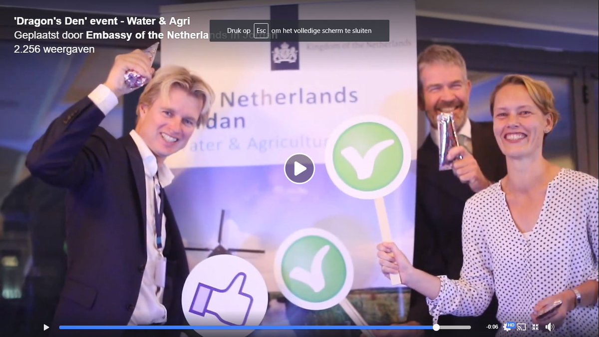 Saline Farming won the Dragon Dens pitch on the scoping mission to Jordan. A good start for us for rolling out our global network of Saline-Farming trainingcenters and share valuable knowledge on growing tasty and healthy food. #RVO_Nederland#salineagriculture#WaterforJordan