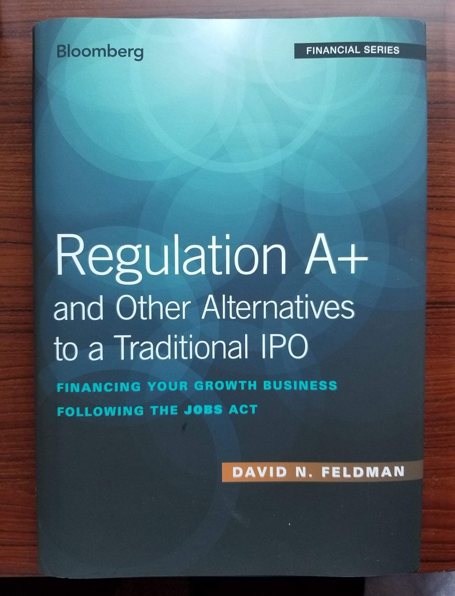 andrewhpwong's tweet photo. Just arrived in the mail, can't wait to start reading it.@DavidNFeldman #regulationaplus #IPO https://t.co/IwoFEgeKd1