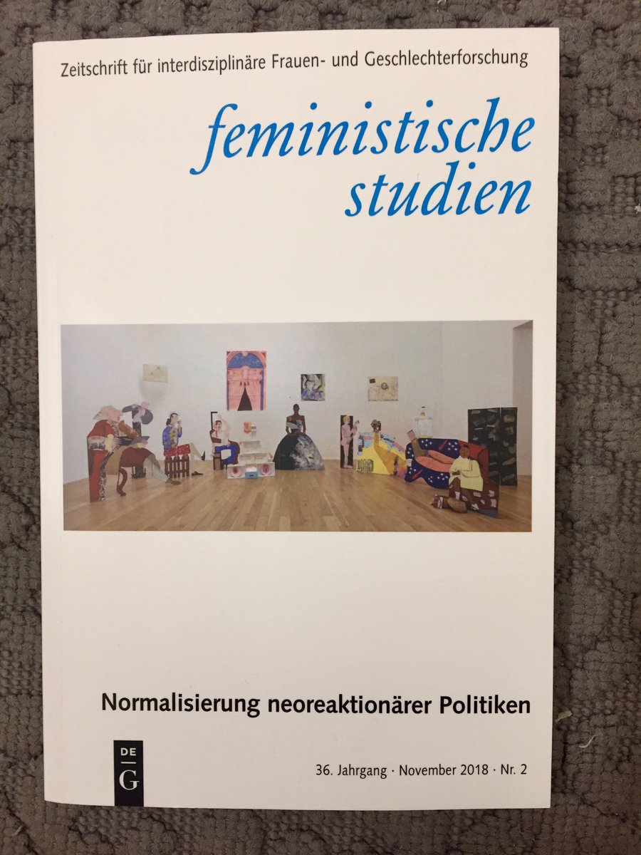 Was die Gender Studies machen? Zum Bsp. das hier. Mit einem Text von A. Zimmermann über „emanzipatorische Politiken der Erinnerung“ sowie einer Analyse von mir zu „Männlichkeitskonstruktionen in neoreaktionären Positionen“ und vielem mehr. Zum heutigen Aktionstag #4genderstudies