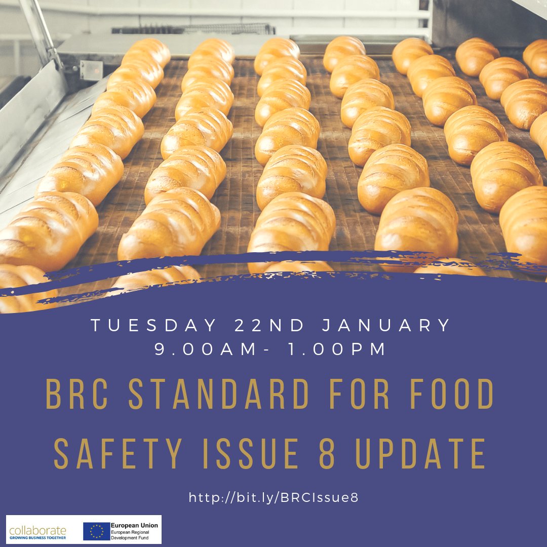 FoodDrinkForum's tweet photo. We have are running a new @CollabforGrowth Workshop next year at Leicester Food Park - #BRCStandard For Food Safety Issue 8 Update... #BusinessSupport #FoodMFG #Leicester https://t.co/5bBDNk2eYQ