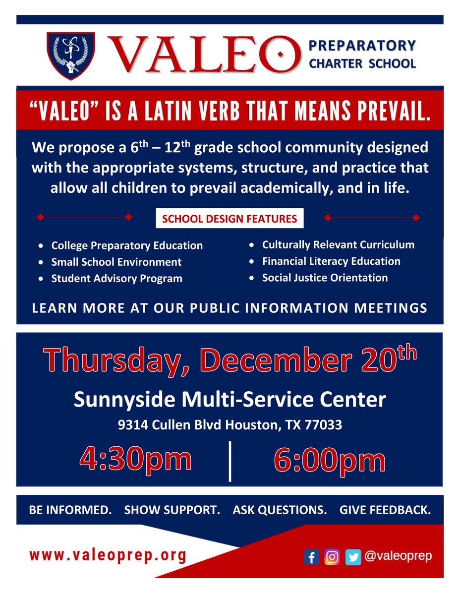 ValeoPrep's tweet photo. * BE INFORMED * SHOW SUPPORT * ASK QUESTIONS * GIVE FEEDBACK * https://t.co/tR16jSrcHJ