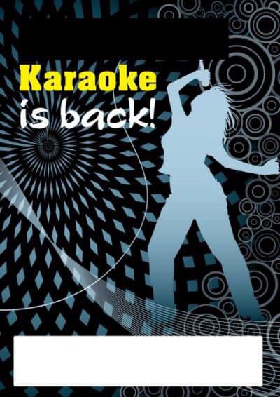Tonight come sing us a tune. All new karaoke drinks.