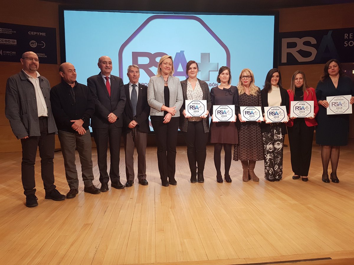 AragonEMPRESA's tweet photo. Un total de seis empresas han cumplido con los cuatro principios del recién creado Sello RSA+

@Arquisocial_SL

Aves Nobles y Derivados @CasaMatachin

Hermanos Sesé Asensio

@Ibercaja

Taisi

Oion Business Support

#RSA2018

¡Enhorabuena! https://t.co/dOd8GTcofD