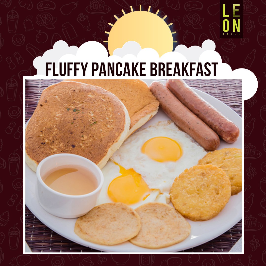 leon_grill's tweet photo. We're here to make your mornings epic! Introducing our all new Fluffy Pancake Breakfast, a perfect fit for you to start your day!
#LeonGrill #Bangalore #BreakfastAtLeon #Foodgasm #Foodgasm #bangalorefooddairies #sobangalore #bangalorebelly https://t.co/hd7zgbJIIG